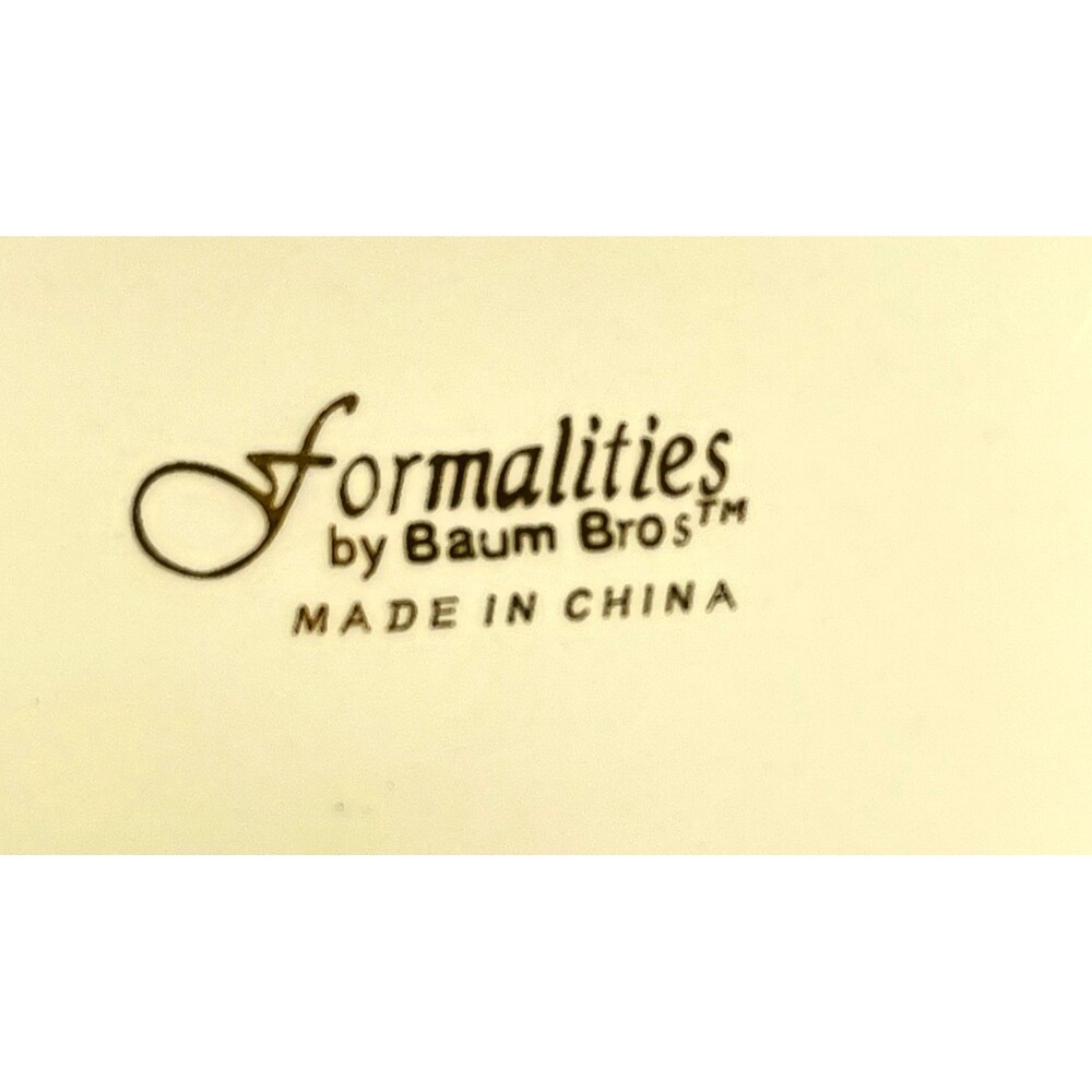 Formalities by Baum Bros Victorian Rose Large Scalloped Oval Bowl 11x8x5.5"-VTG - Picture 10 of 13
